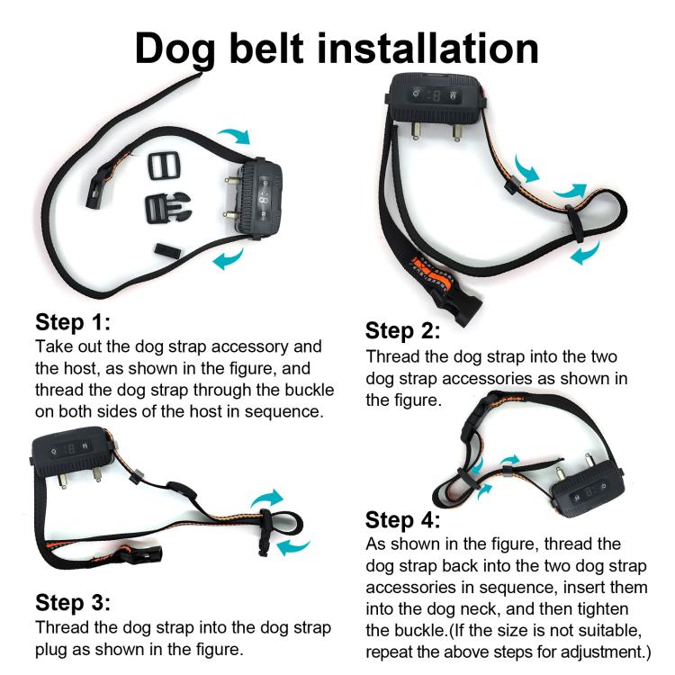 Anti-Barking Dog Collar Pet Remote Control Training Barking Control Device(Black)