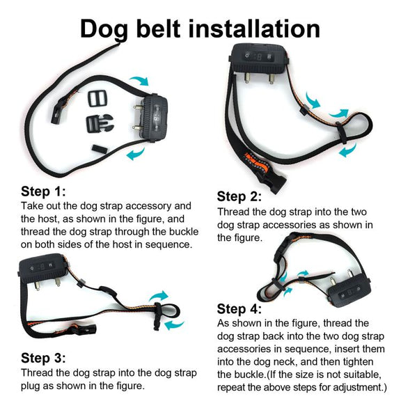 Anti-Barking Dog Collar Pet Remote Control Training Barking Control Device(Black)