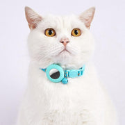 For Airtag Tracker Protective Case Cat Collar GPS Locator Protective Case With Bell(Pineapple Parrot)
