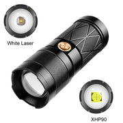 Mini Outdoor Long-Range Strong Light LED Flashlight, Specification: White Laser