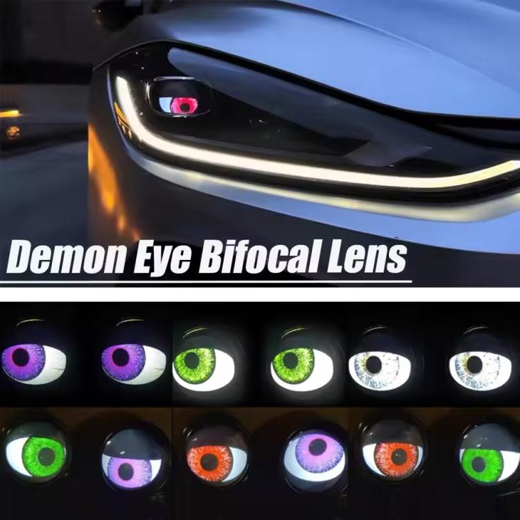 3-Inch Car Motorcycle LED Demon Eye Light Modification(23 Mode With Lens For Two)