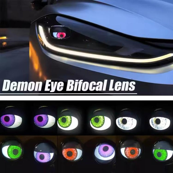 3-Inch Car Motorcycle LED Demon Eye Light Modification(23 Mode With Lens For Two)
