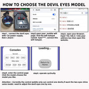 3-Inch Car Motorcycle LED Demon Eye Light Modification(23 Mode With Lens For Two)