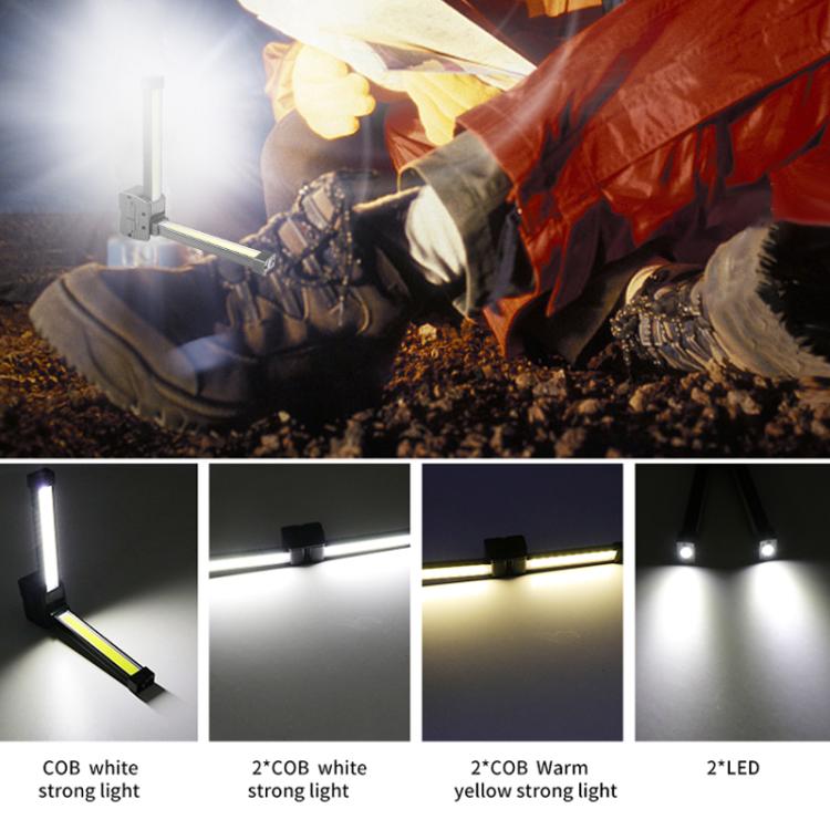Double-Sided COB 90-Degree Folding Work Light Magnet With Hook Maintenance Light(FT32)