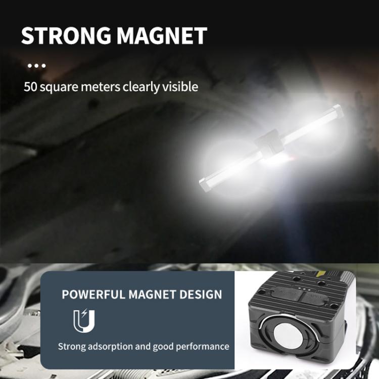 Double-Sided COB 90-Degree Folding Work Light Magnet With Hook Maintenance Light(FT32)