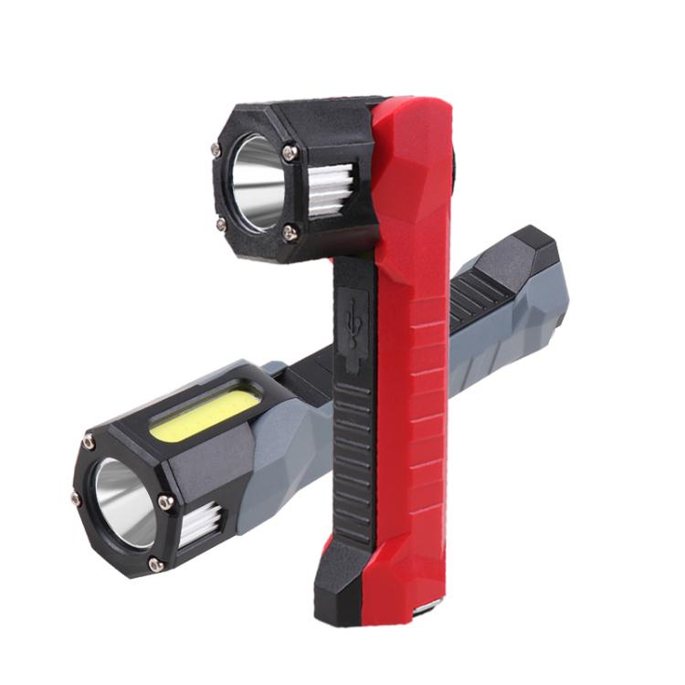 Magnet-Hook COB Rotating Strong Light Emergency Work Light(Gray)