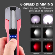 Magnet-Hook COB Rotating Strong Light Emergency Work Light(Gray)