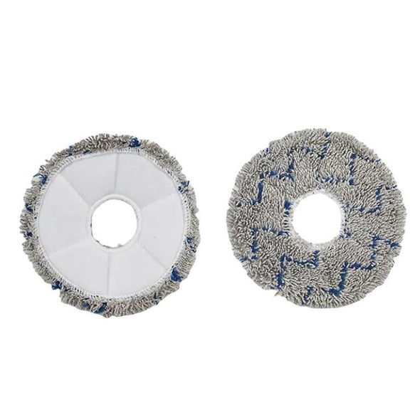 2pcs /Pack Mop Pads Rag For Ecovacs DEEBOT X1 TURBO / X1 PLUS/ X1 OMNI / T10 TURBO(Blue Gray)