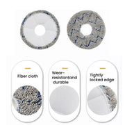 2pcs /Pack Mop Pads Rag For Ecovacs DEEBOT X1 TURBO / X1 PLUS/ X1 OMNI / T10 TURBO(Gray)