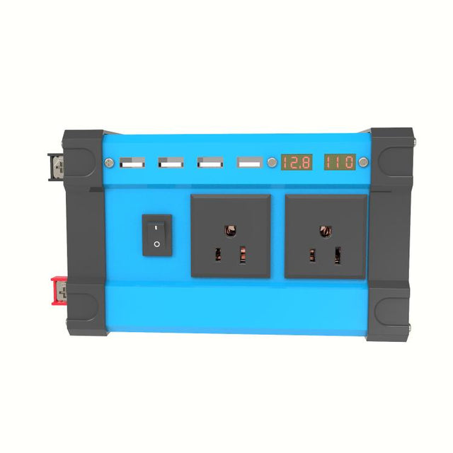 Gurxun 4 USB Ports Digital Display Modified Square Wave Inverter, Spec: 500W US Plug 12V To 110V