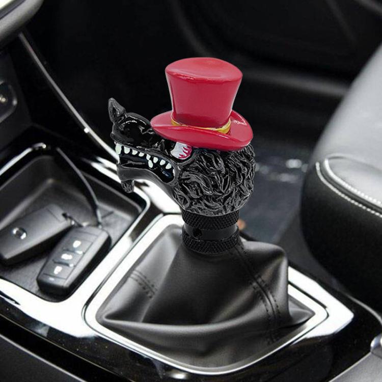 Wolf Head Detachable Car Manual Gear Lever Modification(Green)