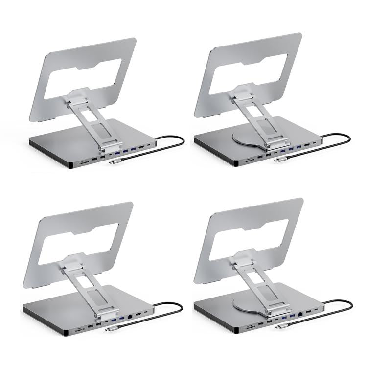 Blueendless 4K/60Hz Multifunctional Docking Station Tablet Holder, Spec: 10-in-1