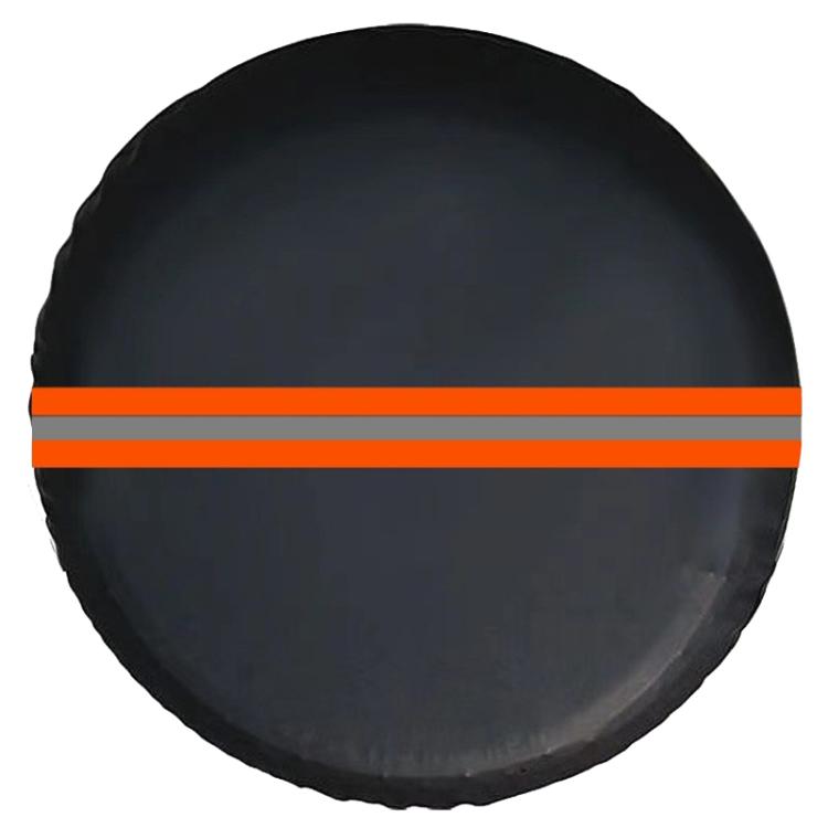 15inch Thickened Imitation Leather Car Tire Protector Spare Tire Cover With Reflective Stripes(FG-2 Red)