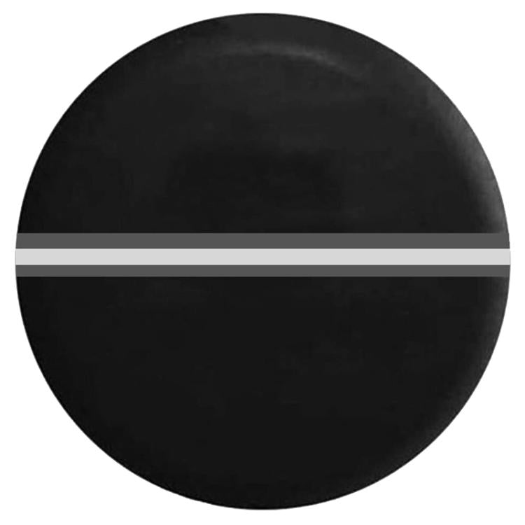 17inch Thickened Imitation Leather Car Tire Protector Spare Tire Cover With Reflective Stripes(FG-1 Gray)