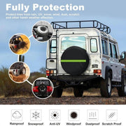16inch Thickened Imitation Leather Car Tire Protector Spare Tire Cover With Reflective Stripes(FG-2 Red)