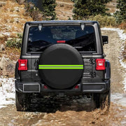 17inch Thickened Imitation Leather Car Tire Protector Spare Tire Cover With Reflective Stripes(FG-1 Gray)
