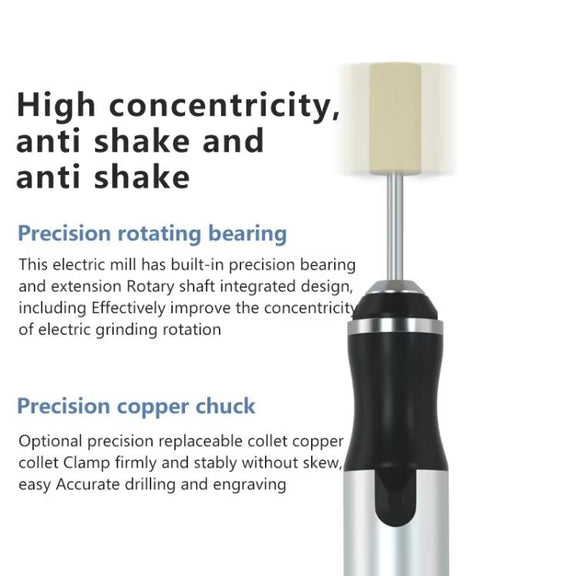 MaAnt D2 Rechargeable Speed Regulating Electric Grinding Pen Small Sanding Machine With 7 Sanding Heads