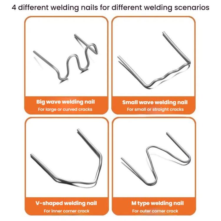 Car Bumper Welding Plastic Welding Tools Welding Wire Patch Nail Hot Stapler Repair Welder, Plug: UK Plug