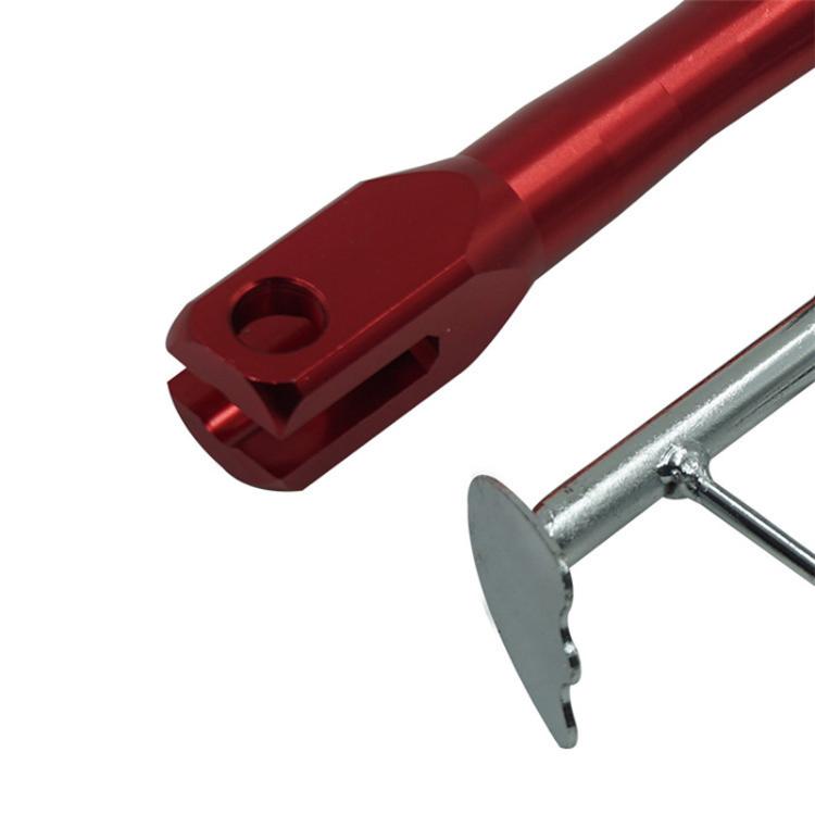 Motorcycle E-Bike Foot Support Retrofit Accessory Retractable Side Stand(Red)