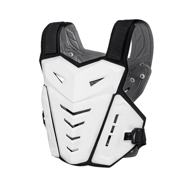 SULAITE Motocross Armor Vest Motorcycle Rider Chest Protection Equipment Racing Anti-Fall Armor Protector, Size: Uniform(White)