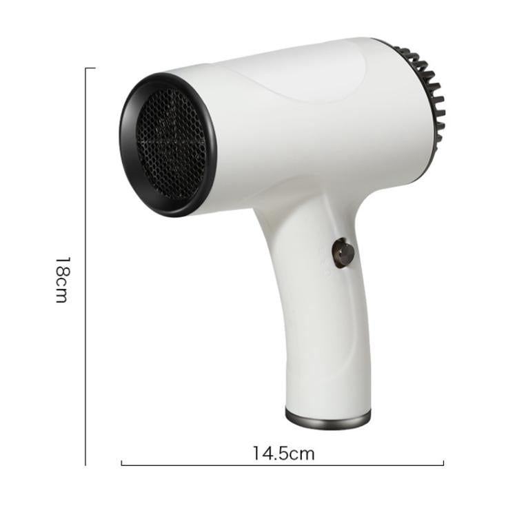 Rechargeable Wireless Hair Dryer Negative Ion Hot and Cold Wind Versatile Hairdressing Tools EU Plug(Pink)