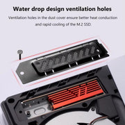 For PS5 Slim / PS5 Pro M.2 SSD Heatsink Dust Cover Expansion Slot Radiator(Silver)