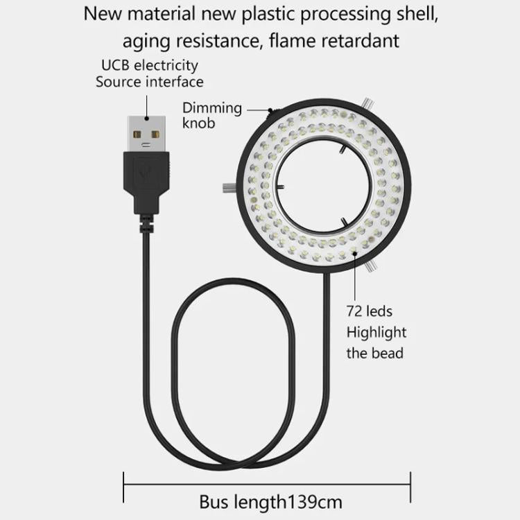 MaAnt MY-036 Cell Phone Repair 72 Beads Microscope Ring Light Source