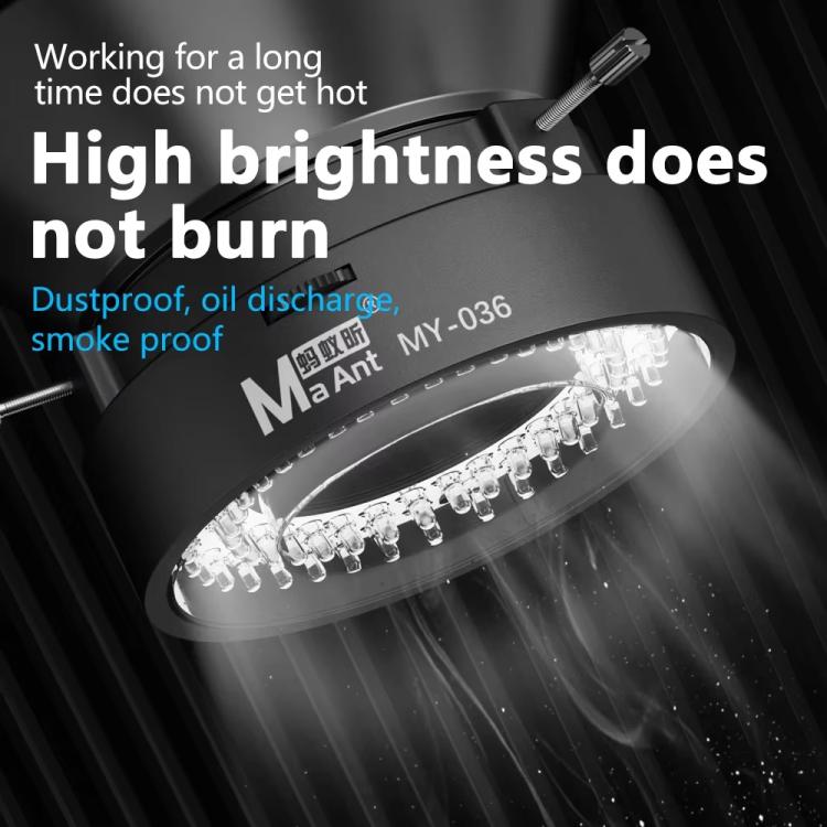 MaAnt MY-036 Cell Phone Repair 72 Beads Microscope Ring Light Source