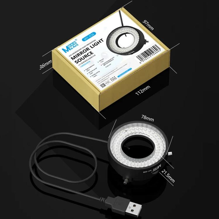 MaAnt MY-036 Cell Phone Repair 72 Beads Microscope Ring Light Source