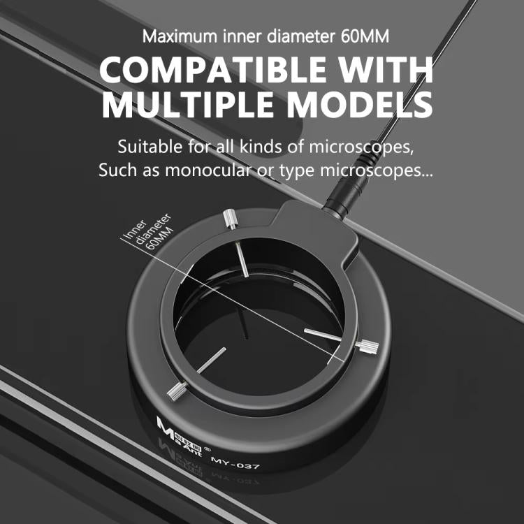 MaAnt MY-037 Cell Phone Repair 144 Beads Microscope Ring Light Source