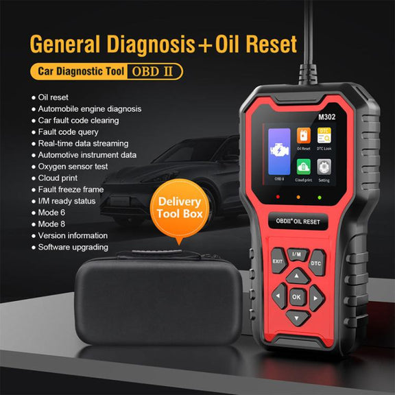 M302 Car Oil Reset Code Reader Automotive Maintenance Light Zero Reset Fault Diagnosis Tool