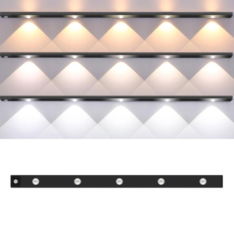 80cm Rechargeable Motion Sensor Light Bar Cabinet Wardrobe Lamp With Remote Control(Black)