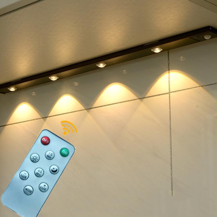 80cm Rechargeable Motion Sensor Light Bar Cabinet Wardrobe Lamp With Remote Control(Black)