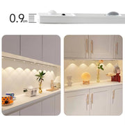 80cm Rechargeable Motion Sensor Light Bar Cabinet Wardrobe Lamp With Remote Control(Black)
