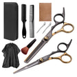 Stainless Steel Haircutting Scissors Set Hair Cutting Tools, Spec: 10-in-1 Black Gold - free shipping - PMC TechLife - Order now!