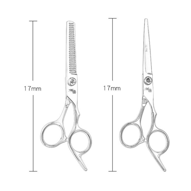 Stainless Steel Haircutting Scissors Set Hair Cutting Tools, Spec: 10-in-1 Black Gold