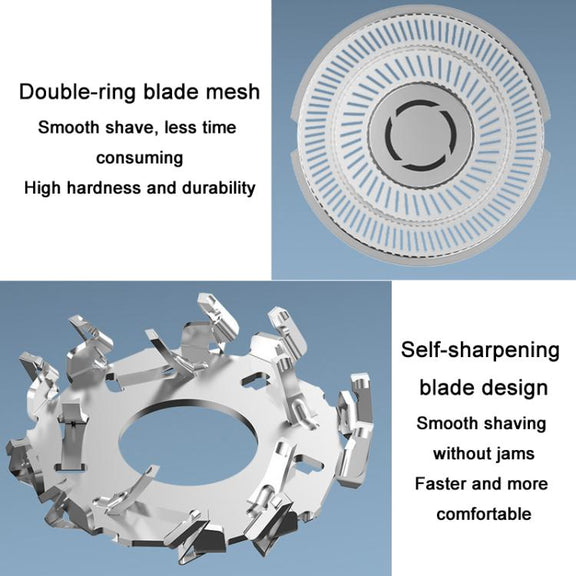 For Xiaomi Mijia S300 / S500 / S500C / MJTXD01SKS Electric Shaver Blade Head Replace Accessories, Style: Upper Half Head ( With Dual Layer Blade )