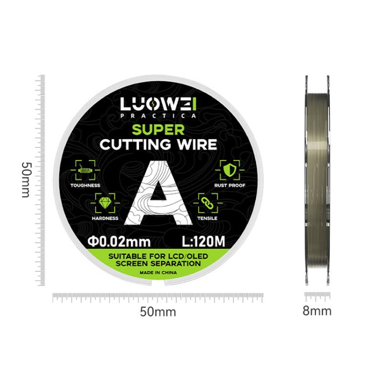 LUOWEI 120M Cell Phone LCD Screen Separation Line High Hardness Cutting Diamond Wire, Spec: C 0.03mm