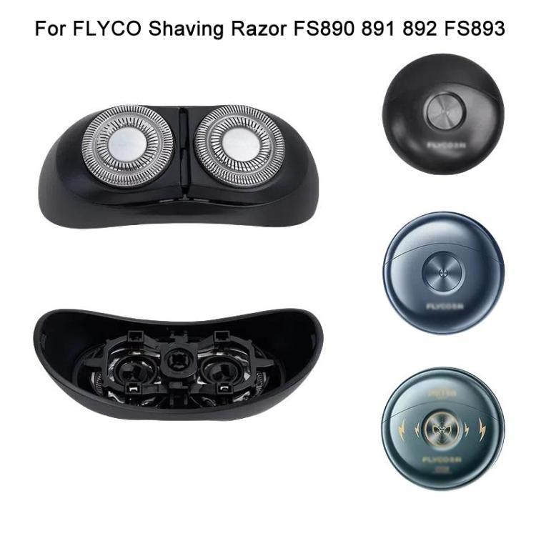 For FLYCO Shaving Razor FS890 891 892 FS893 Replacement Blade Head Accessories, Style: 2pcs Blades+Nets