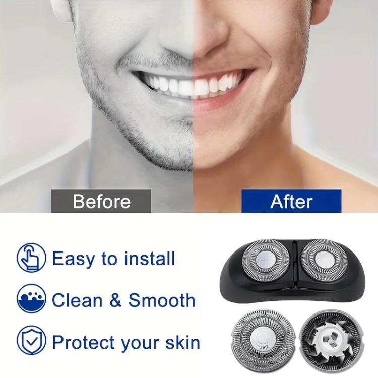 For FLYCO Shaving Razor FS890 891 892 FS893 Replacement Blade Head Accessories, Style: 2pcs Blades+Nets