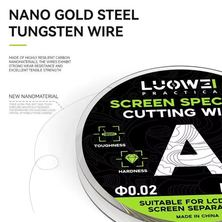 LUOWEI 500M Steel Wire Cell Phone Screen Separation Wire Cutting Wire, Spec: C 0.03mm