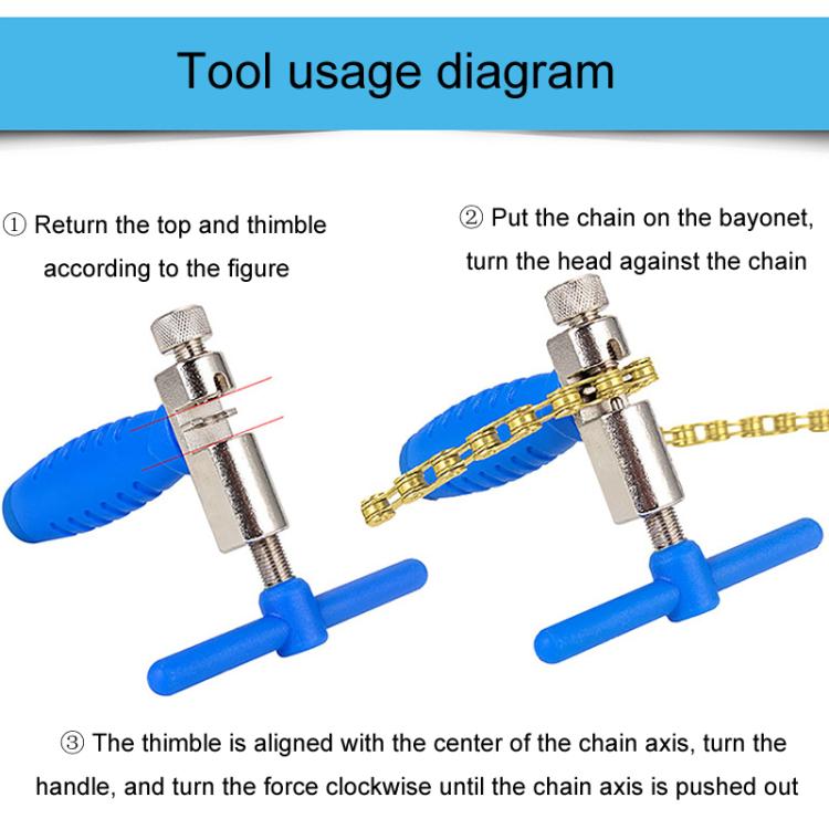 Mountain Bicycle Chain Cutter Steel Chain Release Tool(Black)
