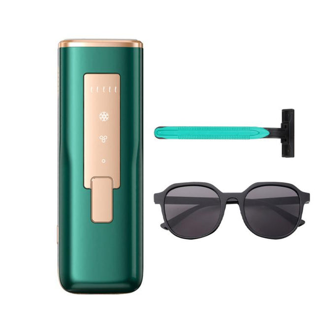 Sapphire Ice Sense Painless Laser Hair Remover Intense Pulse Ice Hair Removal Device, Style: Dark Green FY-507AG(US Plug)