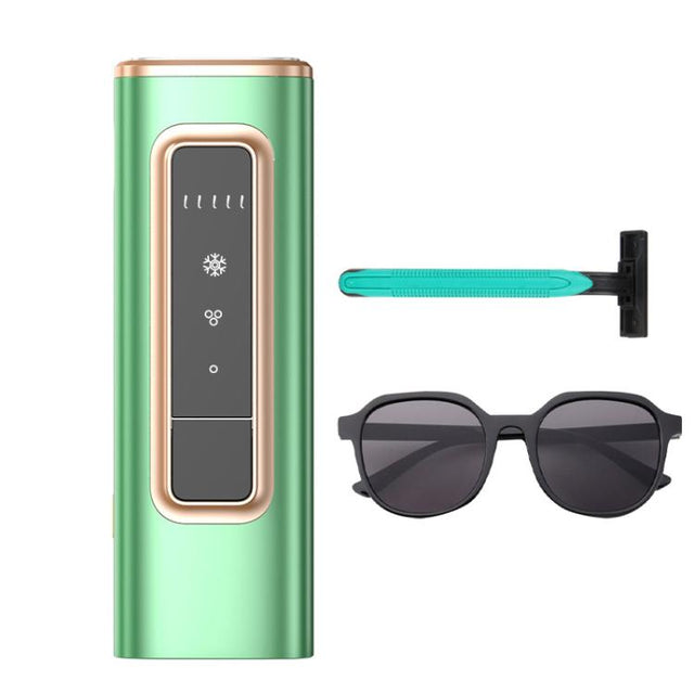 Sapphire Ice Sense Painless Laser Hair Remover Intense Pulse Ice Hair Removal Device, Style: Crystal Green FY-509AL(EU Plug)