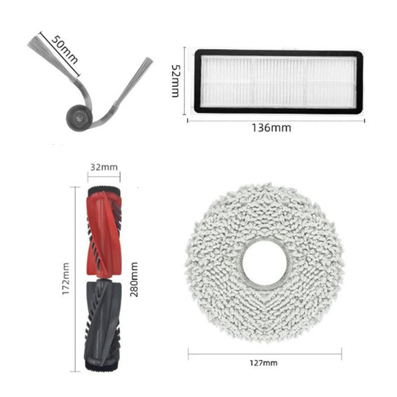 2pcs Side Brush For Roborock P20 Pro Robotic Vacuum Cleaner Accessories