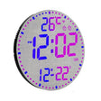 Wifi App Control LED Digital Wall Clock With RGB Light Multi-Functional Alarm Clock(Black Shell Colth Surface) - Wall Clock by PMc TechLife | Online Shopping South Africa | PMc TechLife | Buy Now Pay Later Mobicred