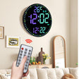 11.6-Inch RGB Wall Clock With Remote Control Multi-Functional Alarm Clock Black+Black - free shipping - PMc TechLife - Order now!