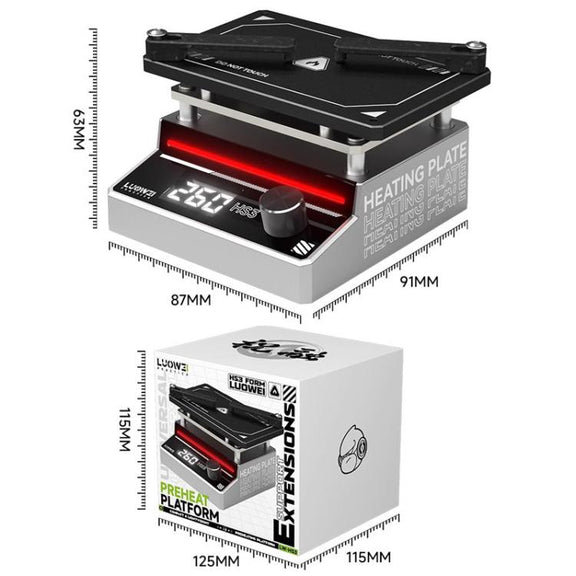 LUOWEI HS3 Universal Preheating Heating Station Layered Lamination Tinning Degumming Heating Station US Plug