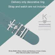 6pcs / Set Smart Watch Silicone Band Decorative Ring Metal Accessories, Size: A(Silver)