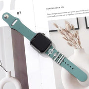 6pcs / Set Smart Watch Silicone Band Decorative Ring Metal Accessories, Size: Y(Silver)